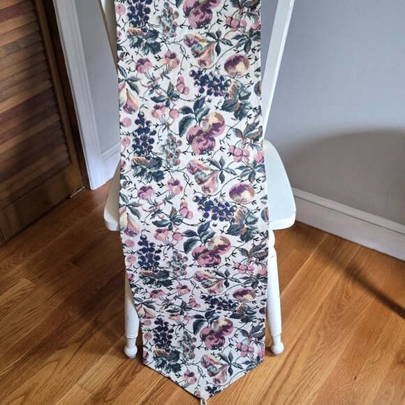 Fruit Tapestry Purple, Rose. Green Cream Floral Table Runner - Picture 2 of 5